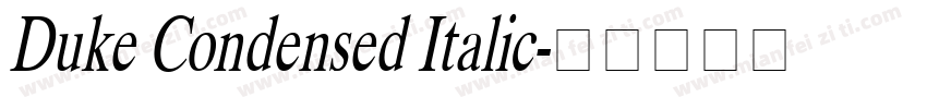 Duke Condensed Italic字体转换